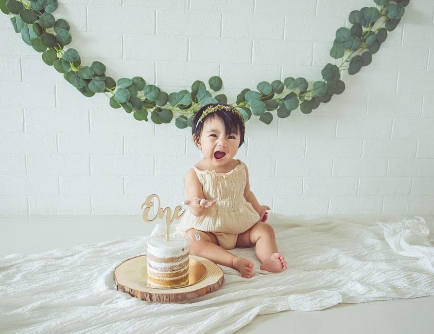 Baby In Bloom Eco Friendly Wooden Cake Topper
